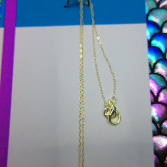 Rutilated Quartz Faceted Gemstone 18" Dainty Necklace - Picture 4 of 4